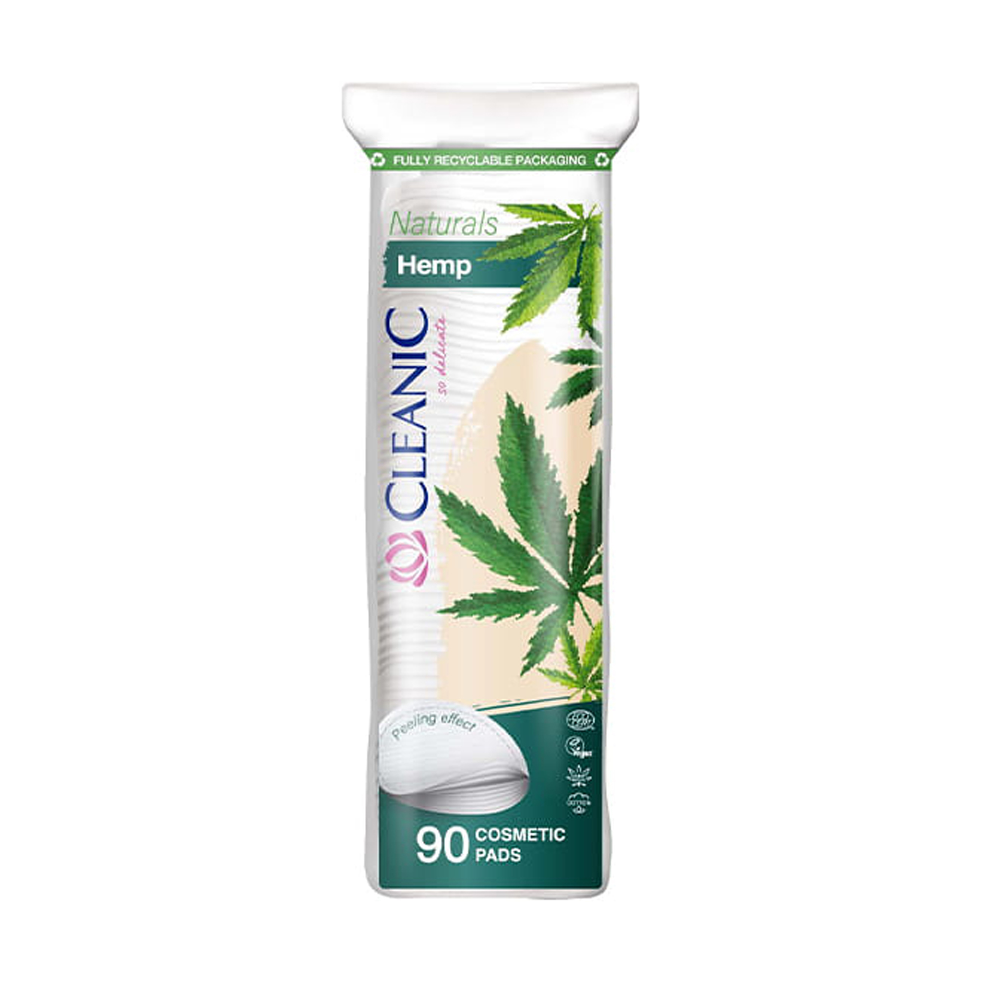 Ватні диски Cleanic Naturals Hemp, 90 шт