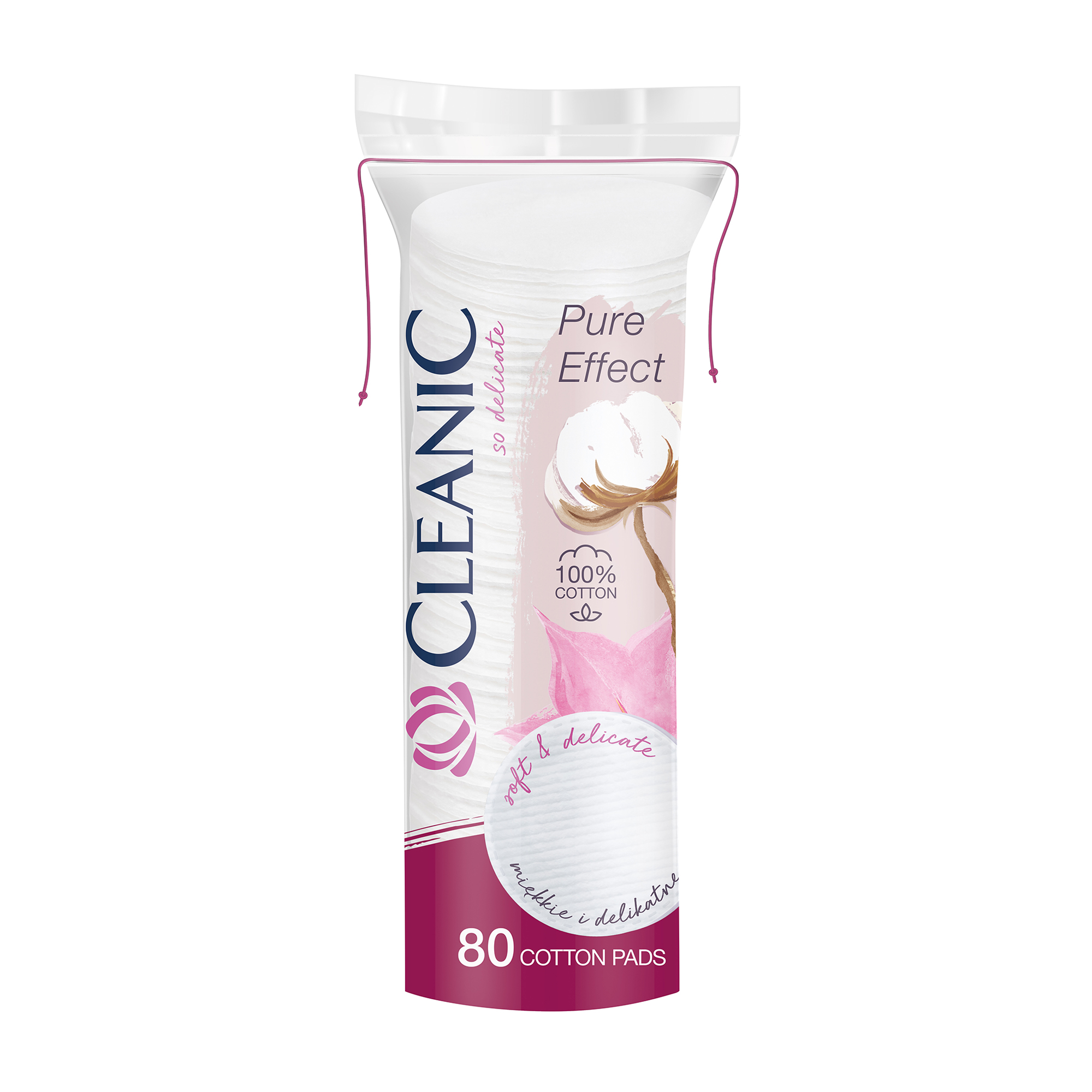 Ватні диски Cleanic Pure Effect, 80 шт
