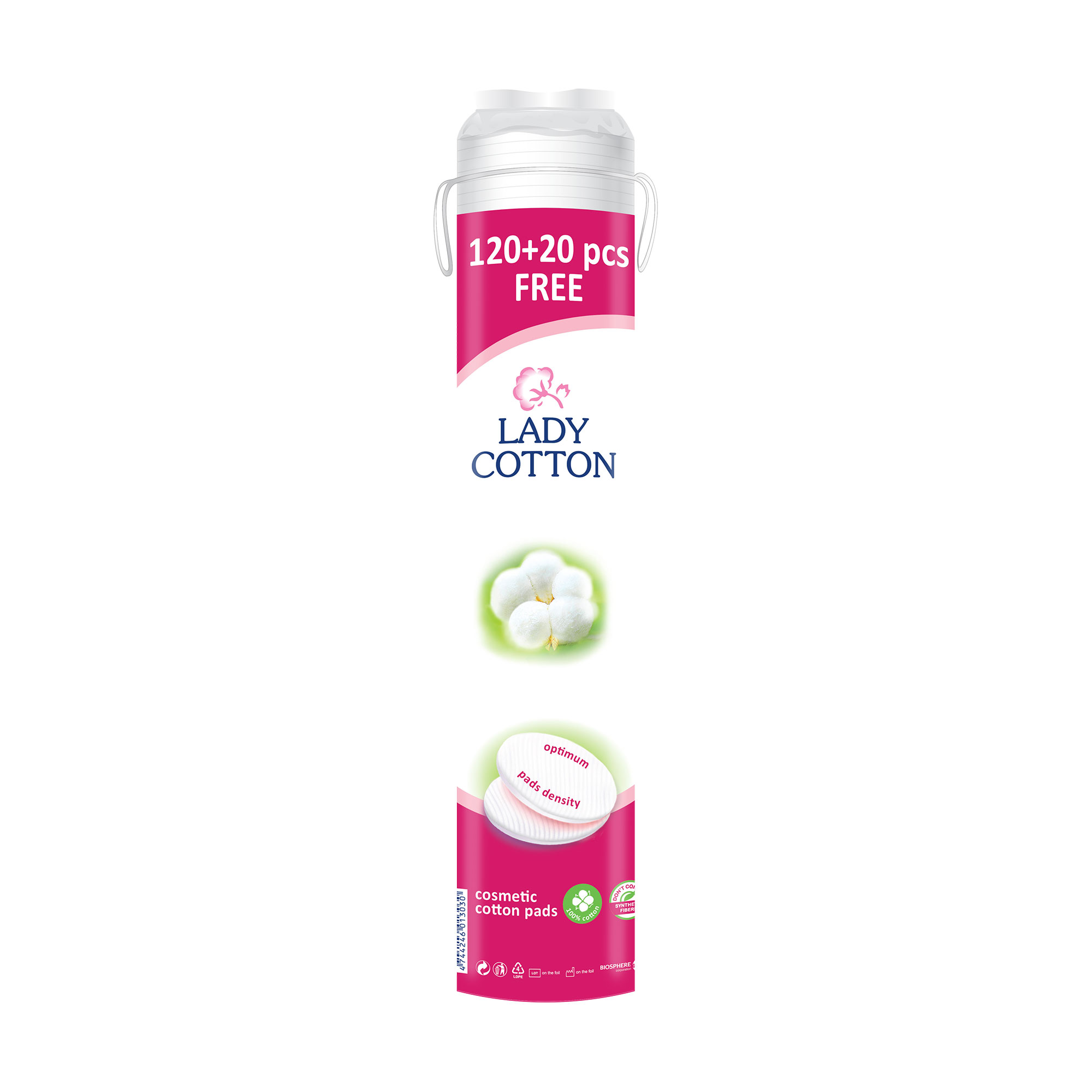 Ватні диски Lady Cotton, 120+20 шт